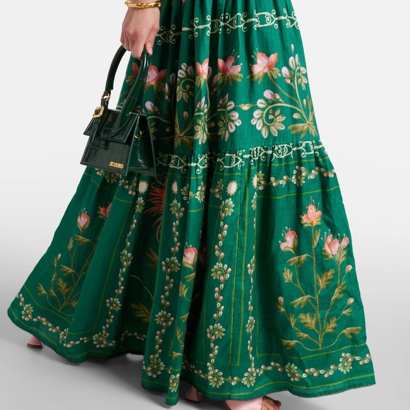 Agua by Agua Bendita Lima Esmeralda Floral Linen Maxi Dress - Picture 3 of 11